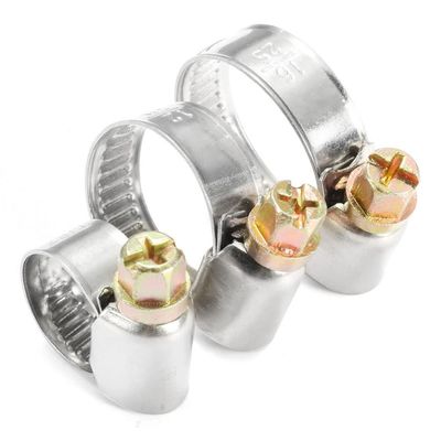 5 Durable Stainless Steel Hose Clamps, Adjustable, for DIY, Automotive & More (16–25 mm)