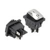 VWWJCCRO 1-Piece KCD4 4-Pin Red-Lighted Stainless Steel-Face Boat Switch view 1