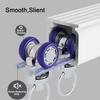 Aluminum Curtain Track, Ceiling or Wall Mount, Single Track for Curtains and Room Dividers, White, 4.6 m/15.1 ft view 3