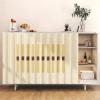 Wokuaile Self-Adhesive Cabinet Curtain for Kitchen, Washable Dustproof Privacy Curtain, Beige Yellow, W40 x H70 cm view 1