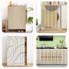 Wokuaile Self-Adhesive Cabinet Curtain for Kitchen, Washable Dustproof Privacy Curtain, Beige Yellow, W40 x H70 cm view 4