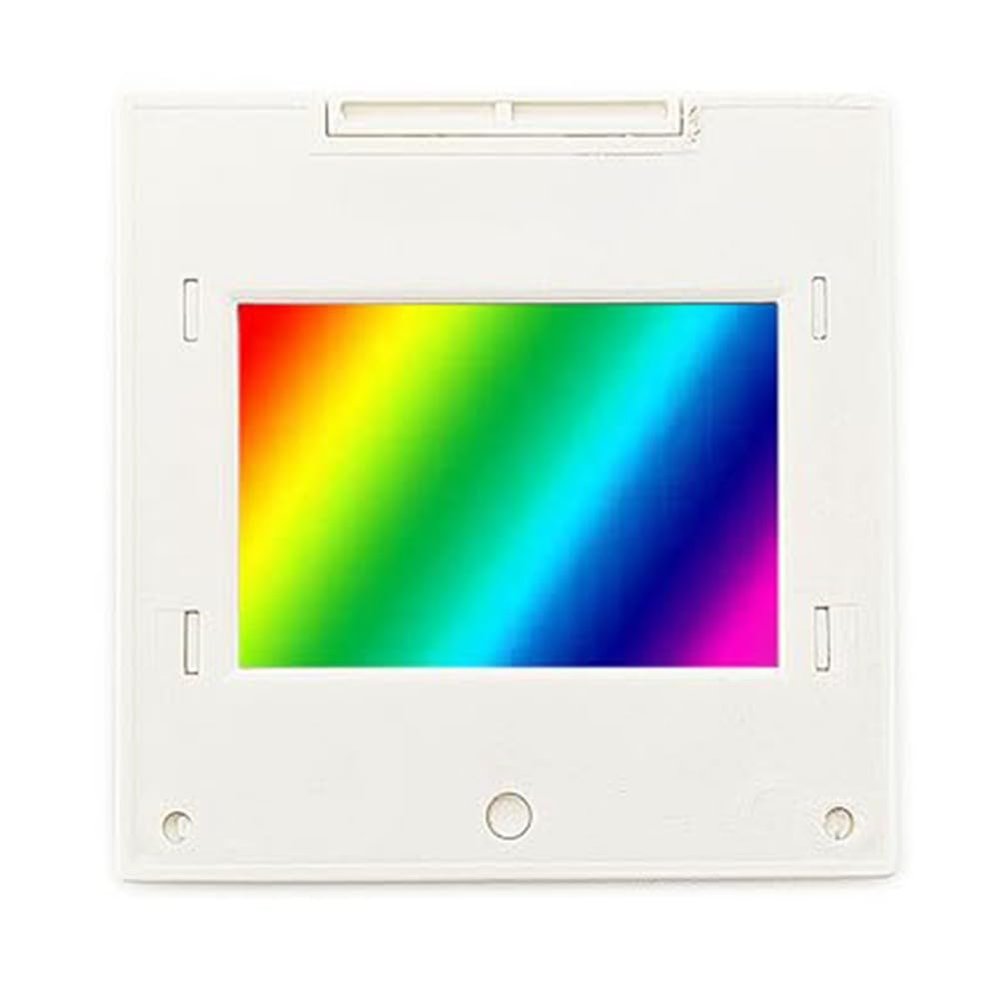 Gettimore Transmission Diffraction Grating, 80/300/600/1000/1200/1600 Lines/mm, 2 mm Thick Optical PET Grating for Spectrophotometers and Teaching Experiments, 50 x 50 mm Frame