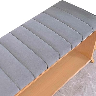 Gray Bench Cushion, 90 x 35 x 4 cm