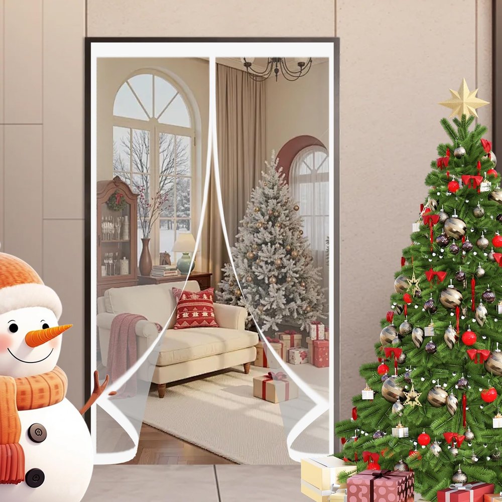 Magnetic Thermal Door Curtain 70 x 160 cm, Noise-Reducing, Windproof, Waterproof, Pet-Friendly