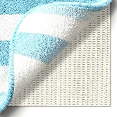 Non-Slip Rug Pad 55 x 87 in, PVC Rug Stopper, Cuttable, Cream