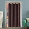 LONGCAO Thermal Blackout Curtain 270 x 190 cm, Heat-Insulating, Grommet Top, 1 Panel, Brown view 1