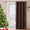 LONGCAO Thermal Blackout Curtain 270 x 190 cm, Heat-Insulating, Grommet Top, 1 Panel, Brown view 2