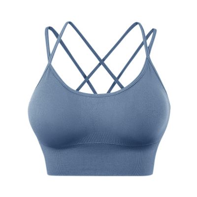 Women's Underwire-Free Sports Bra, Push-Up Yoga Fitness Bustier