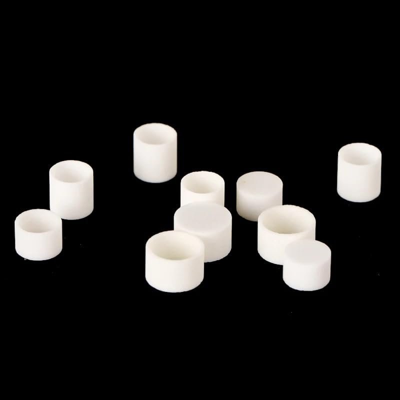 10 Thermal Analysis Crucibles with Lids, 99.5% Alumina, D6.5 × H10 mm