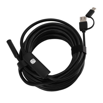 SIXRUN USB-C Endoscope Camera, 1200P HD Endoscope with Adjustable LED Light for Industrial Inspections, PVC Material