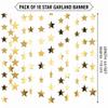 Zigzag Paper Garland with Stars, Gold, 10 Strands, 3.6 ft view 2