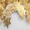 Zigzag Paper Garland with Stars, Gold, 10 Strands, 3.6 ft view 3