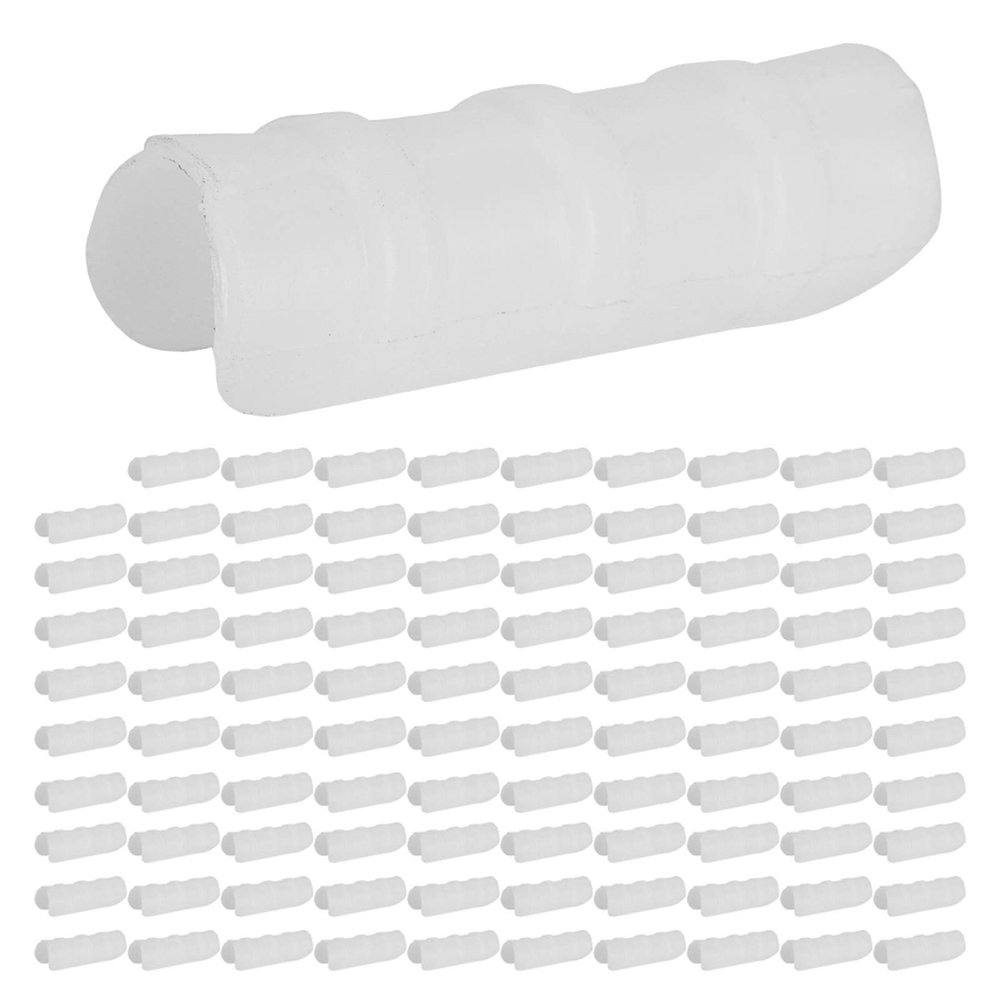 Tnfeeon 100-Piece Greenhouse Frame Tube Clips, ABS/PC, White, 22 mm