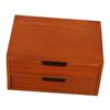 Brown Wooden Cabinet with 2 Drawers for Desk view 1