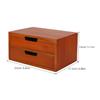 Brown Wooden Cabinet with 2 Drawers for Desk view 2