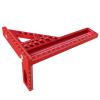 Fafeims 3D Multi-Angle Aluminum Alloy Measuring Ruler for Accurate Woodworking, Square Marking at 22.5° and 90°, Red view 2
