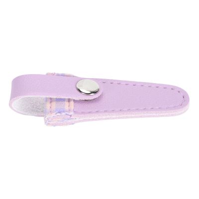 Alomejor PU Leather Sewing Scissors Case, Pink and Purple