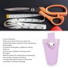Alomejor PU Leather Sewing Scissors Case, Pink and Purple view 3