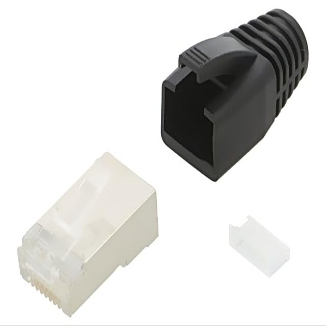 2X MHRJC6R1411 RJ45 Plug, 8-Pin, Cat 6 Shielded 8P8C, MH CONNECTORS