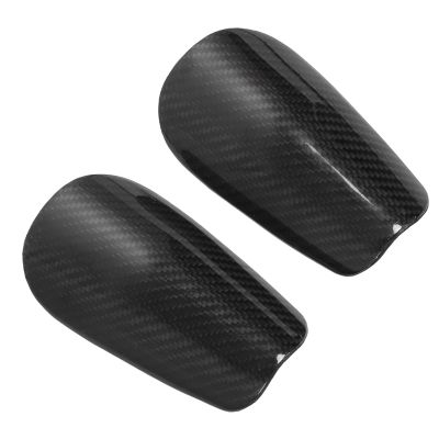 CHICIRIS Soccer Shin Guards, 2-Piece Carbon Fiber EVA Foam Shin Guards with Storage Case, Black
