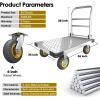 Lijiaxiuyc-101 Heavy-Duty Folding Flatbed Cart, 6-Inch Casters view 2