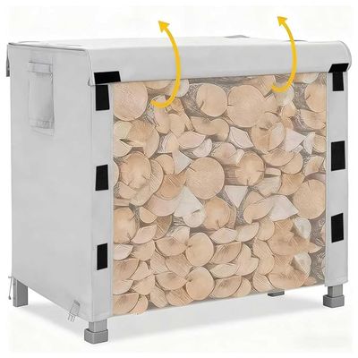 600D Oxford Waterproof Firewood Rack Cover, 152 cm