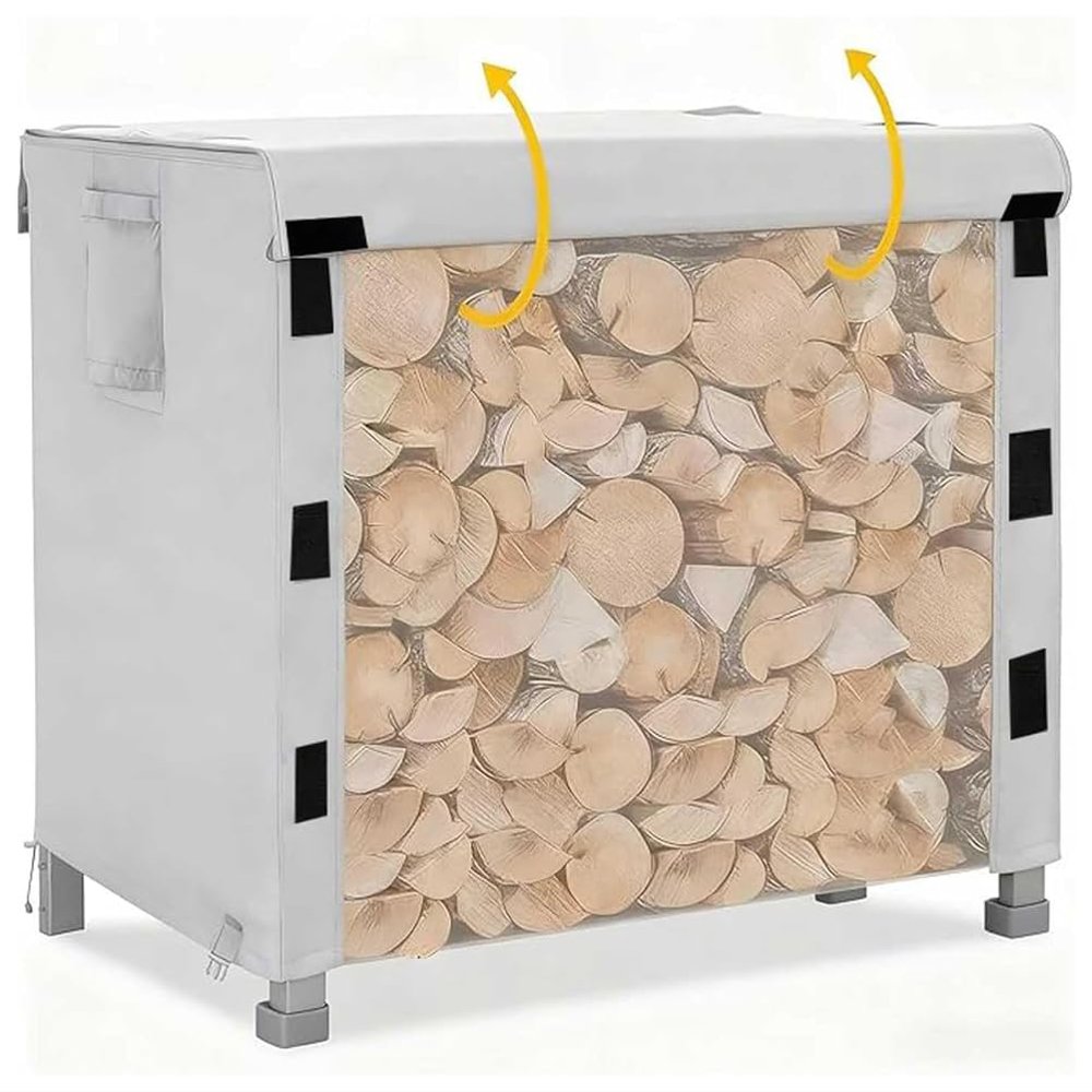 600D Oxford Waterproof Firewood Rack Cover, 152 cm