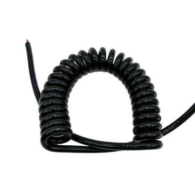 ELILANEY 3-Core Coiled Extension Cable, 1.2 m, Stretchable, 24 AWG