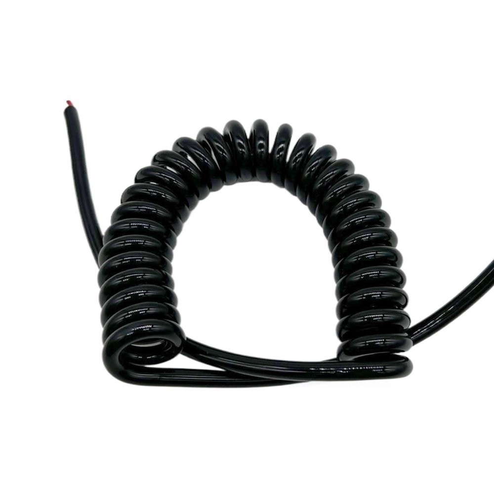 ELILANEY 3-Core Coiled Extension Cable, 1.2 m, Stretchable, 24 AWG