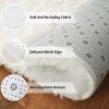 ANJIAJIE Shaggy Rug for Living Room and Bedroom, 100 x 150 cm, Long Pile, Soft, Modern Solid-Color Design, White view 2