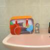 GANAZONO Compact Orange PU Toiletry Bag with Zipper view 4