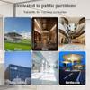 LWJSOCP Tempered Glass Urinal Partition for Public Hotel Men's Restrooms view 3