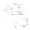Acrylic Window Shelf with Suction Cups and Brackets for Plants, Spices, Photos, and Small Decor (1) view 2
