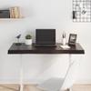 HETFTJN Solid Oak Tabletop, 100 x 60 cm, 2–6 cm Thick, Dark Brown, Live Edge view 3