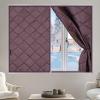 Winter Window Insulation Curtain with Zipper, Brown, 110 W x 160 H cm view 1
