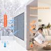 Winter Window Insulation Curtain with Zipper, Brown, 110 W x 160 H cm view 2