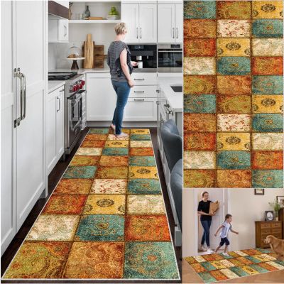 Non-Slip Washable Runner Rug for Hallway and Kitchen, 65 x 300 cm