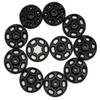 10 Black Plastic Snap Fasteners 15 mm view 1