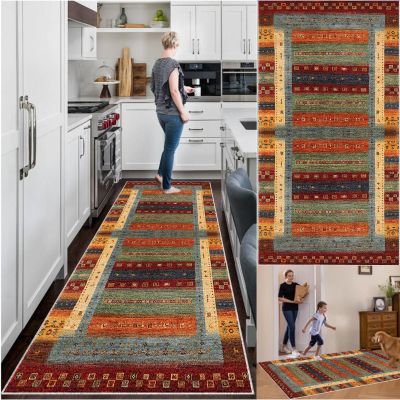 Entryway Runner Rug 100 x 200 cm, Non-Slip Kitchen Mat