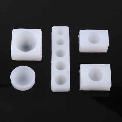 5-Piece Set of Creative DIY Semi-Round Cabochon Silicone Molds for Epoxy Resin Jewelry Making