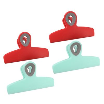 jojofuny 4-Piece Food Clips, Durable Plastic, Airtight Snack Bag Clips for Potato Chips and Kitchen Bags, Versatile Bag Closures for Freshness