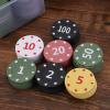 Poker Chips with Denominations - 100 Numbered Pieces view 3