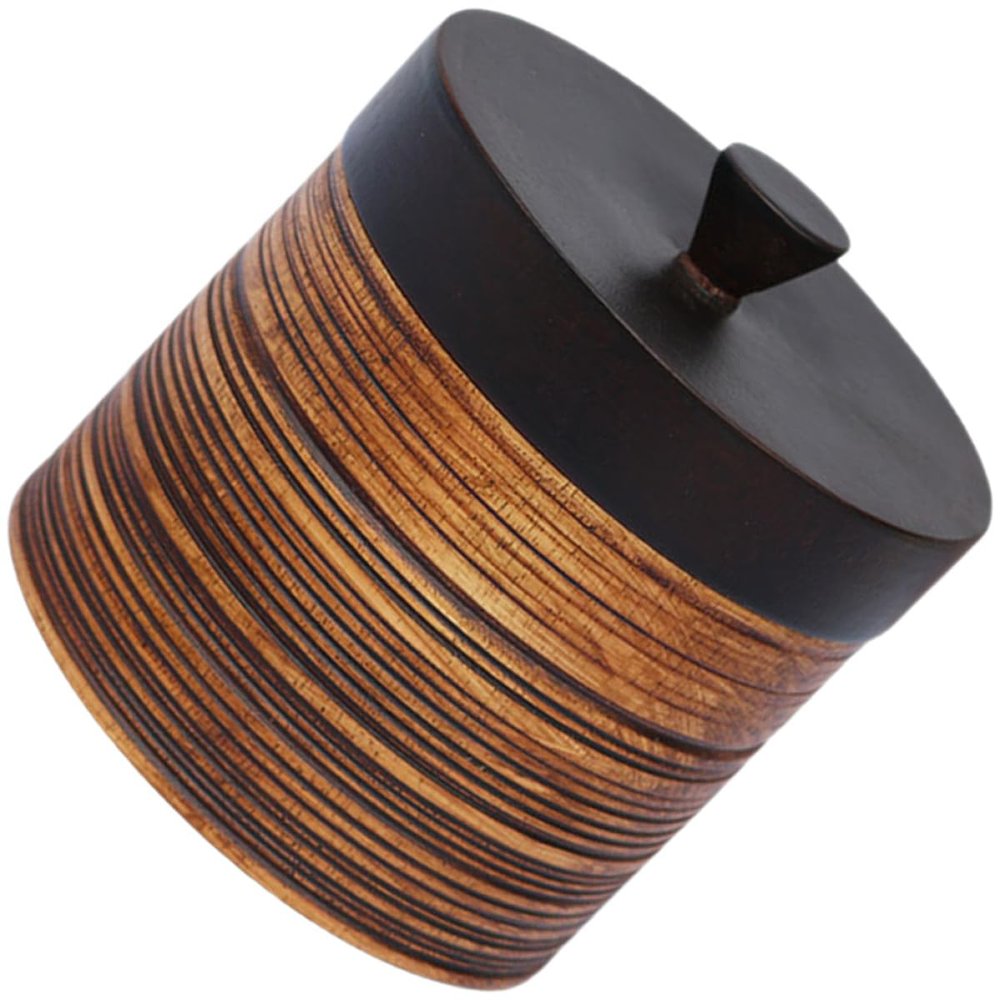 Angoily Wooden Airtight Tea Storage Canister with Lid