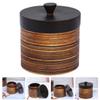 Angoily Wooden Airtight Tea Storage Canister with Lid view 3