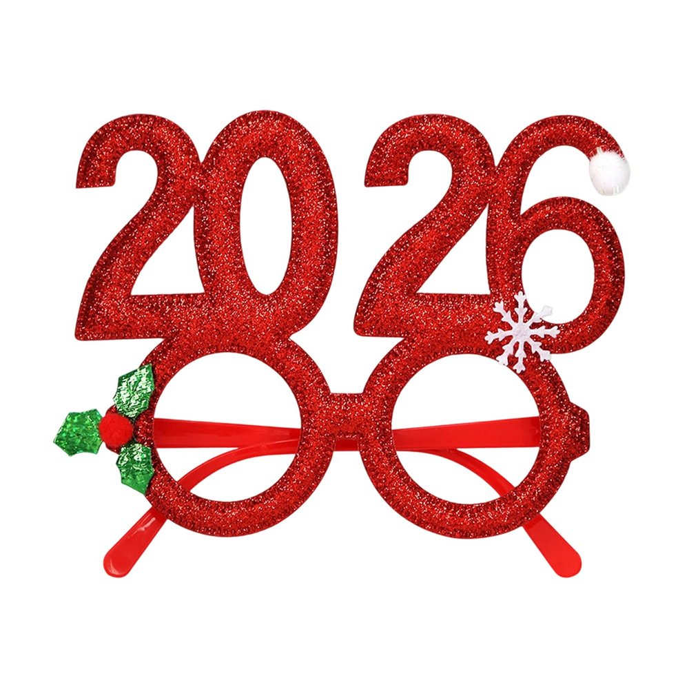 Funny Christmas Glasses - 2026 Photo Booth Accessory