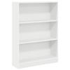 Owoxanthellate White Bookshelf 80 x 24 x 109 cm, Freestanding Wood-Panel Shelf with Modern Design view 2