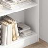 Owoxanthellate White Bookshelf 80 x 24 x 109 cm, Freestanding Wood-Panel Shelf with Modern Design view 3