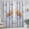 DSRDRFG Kids' Blackout Curtains with Bear Design, 90 x 200 cm (W x H), 2-Piece Set view 1