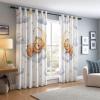 DSRDRFG Kids' Blackout Curtains with Bear Design, 90 x 200 cm (W x H), 2-Piece Set view 3