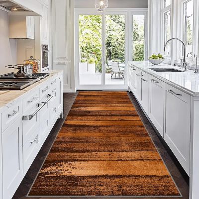 Laegnfho Long Runner Rug for Kitchen, Dirt-Trapping Mat, 120 x 520 cm